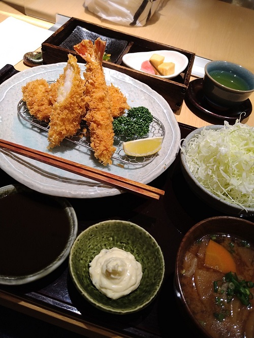 ヒレカツとエビフライ定食