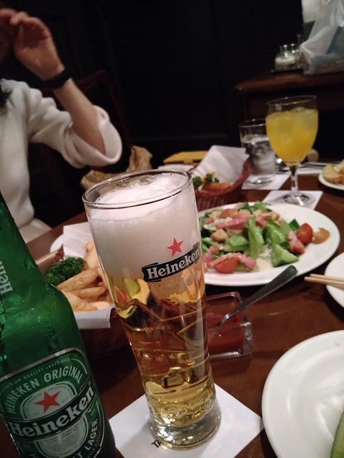 最後はビール